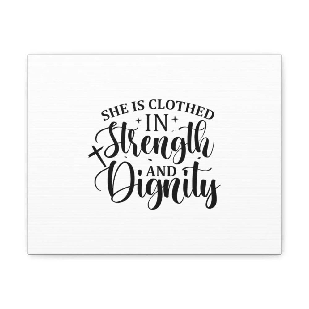 Scripture Walls Proverbs 31:25 Strength And Dignity Plain Bible Verse Canvas